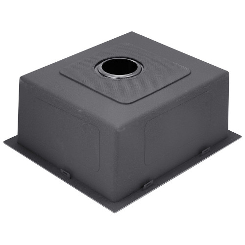 Комплект кухонна мийка Kroner Schwarze-5050HM PVD + змішувач Ersel-GRP03393BLK + дозатор Spender-026