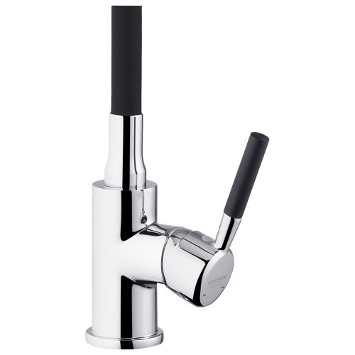 Комплект кухонная мойка Kroner Derby-6050HM Brush + cушилка для посуды Kroner Matte-SCH4333-2 + смеситель Kuche-C132BLK + дозатор Spender-016