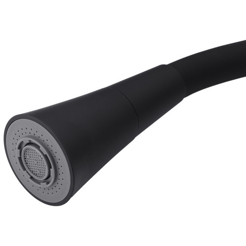 Комплект кухонная мойка Kroner Derby-6050HM Brush + cушилка для посуды Kroner Matte-SCH4333-2 + смеситель Kuche-C132BLK + дозатор Spender-016