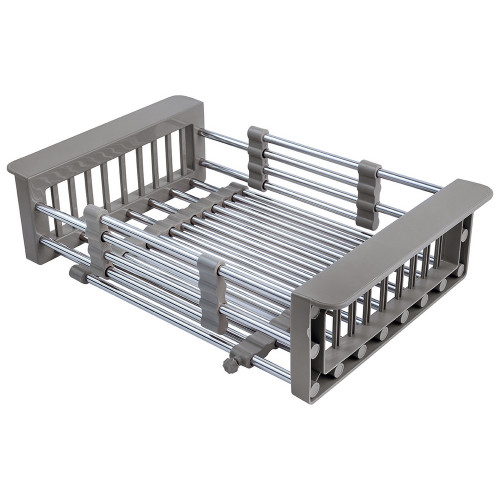 Комплект кухонна мийка Kroner Gebürstet-6350RHM + змішувач Küche-C031BLK + дозатор Spender-ECG049