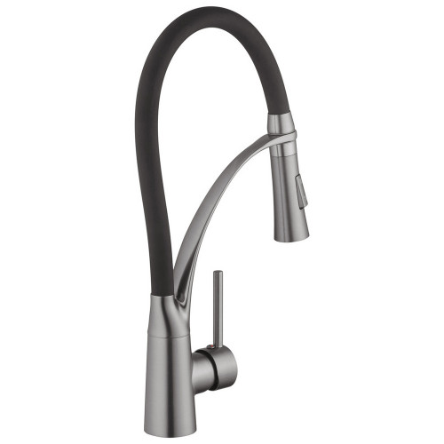 Комплект кухонна мийка Kroner Schwarze-6350HM PVD + змішувач Ersel-GRP03393BLK + дозатор Spender-SCH049