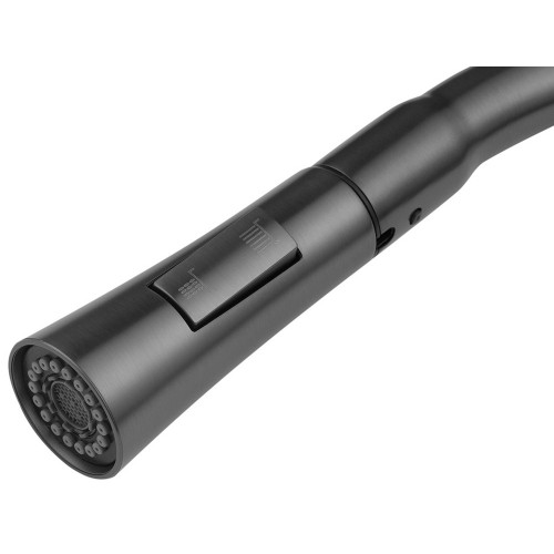Комплект кухонна мийка Kroner Schwarze-6350HM PVD + змішувач Graz-GRP030 + дозатор Spender-026