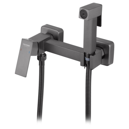 Набор для гигиенического душа со смесителем Kroner KRP Edelstahl Kubus - PVD052