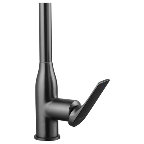 Комплект кухонна мийка Kroner Schwarze-6350HM PVD + змішувач Graz-GRP030 + дозатор Spender-026