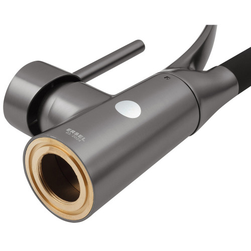 Комплект кухонна мийка Kroner Schwarze-6350HM PVD + змішувач Ersel-GRP03393BLK + дозатор Spender-SCH049