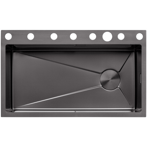 Кухонна мийка Kroner KRP Schwarze - SET7545F4HM PVD (3.0/0.8 мм)