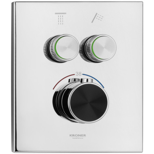 Душова система прихованого монтажу термостатична на два споживача Kroner Element Thermo 211461-0101