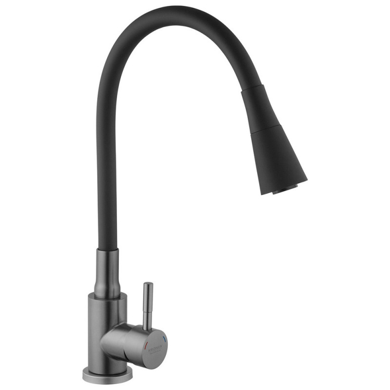 Змішувач для кухні Kroner KRP Edelstahl Klassisch - PVD031BLK