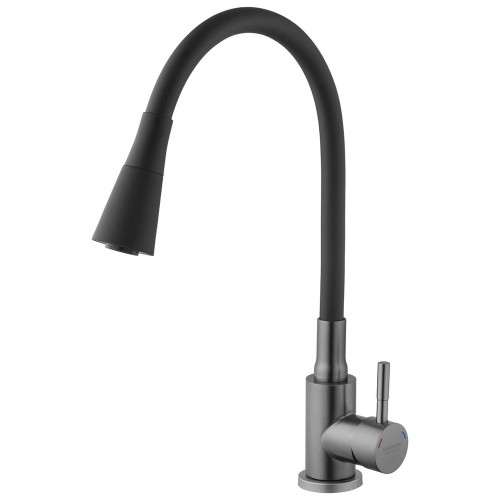 Змішувач для кухні Kroner KRP Edelstahl Klassisch - PVD031BLK