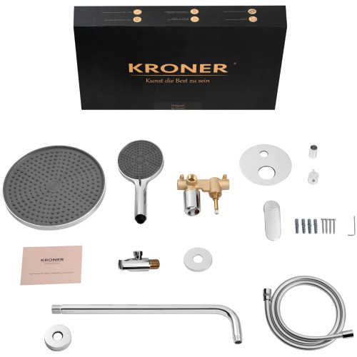 Душова система прихованого монтажу на два споживача Kroner Element 211335B-0101