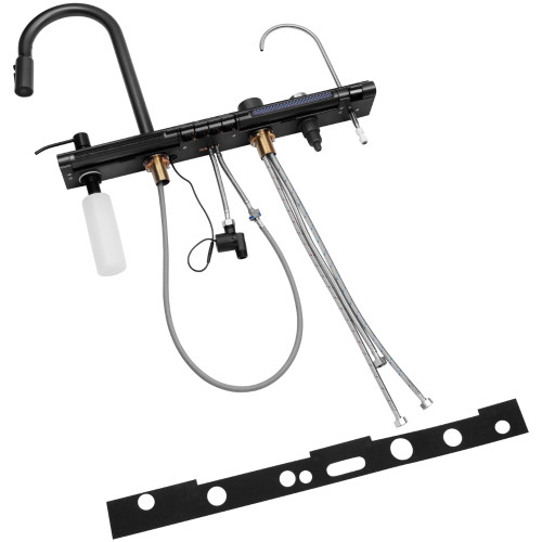 Кухонна мийка Kroner KRP Schwarze - SET7545F3HM PVD (3.0/0.8 мм)