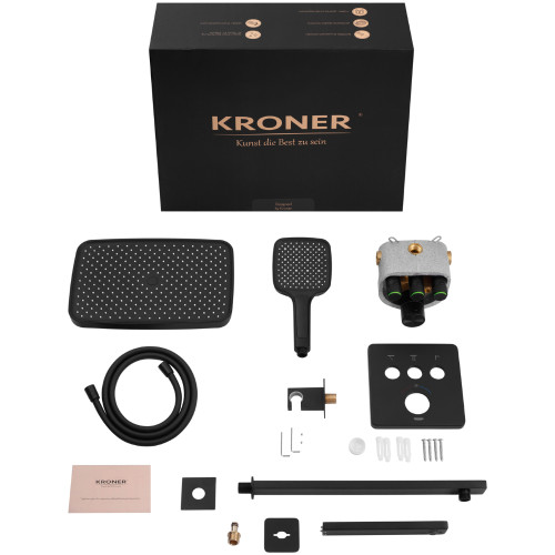 Душова система прихованого монтажу термостатична на три споживача Kroner Element Thermo 211462-3801
