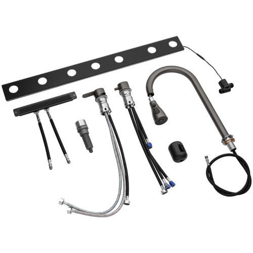 Кухонна мийка Kroner KRP Schwarze - SET7545F4HM PVD (3.0/0.8 мм)