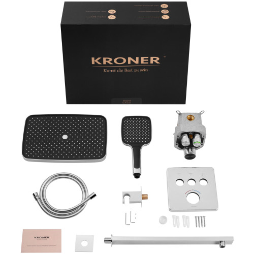 Душова система прихованого монтажу термостатична на два споживача Kroner Element Thermo 211461-0101