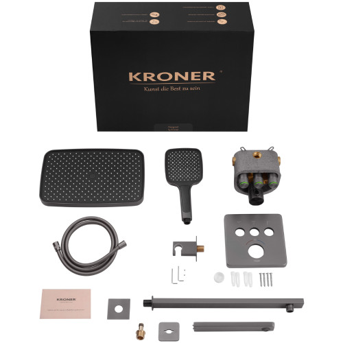 Душова система прихованого монтажу термостатична на три споживача Kroner Element Thermo 211462-5301