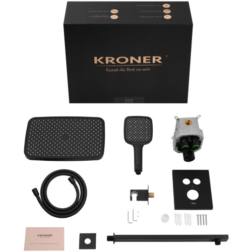 Душова система прихованого монтажу термостатична на два споживача Kroner Element Thermo 211461-3801
