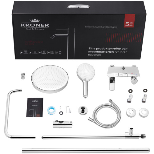 Душова система термостатична Kroner KRP Axis Line Thermo - C0636