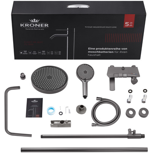 Душова система термостатична Kroner KRP Axis Line Thermo - GRP0636