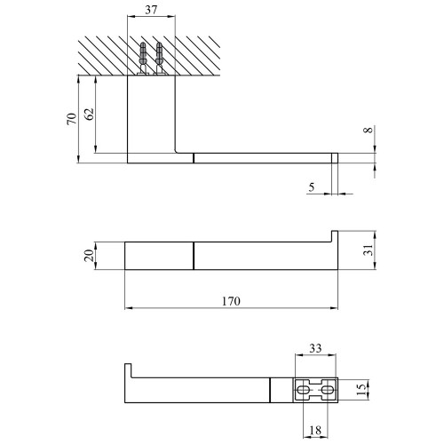 Держатель для туалетной бумаги Kroner KRP Edelstahl Kubus - SCH3903 - 2