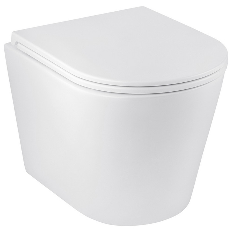 Унітаз підвісний Kroner Armada WHI513636 RIMLESS безобідковий з сидінням Slim Duroplast / Soft - close / Quick relase