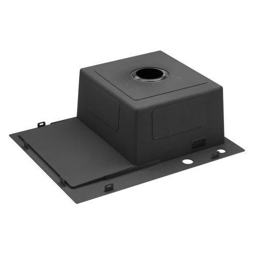 Комплект мойка для кухни интегрированная Kroner KRP Schwarze - 6350RHM PVD с корзиной для сушки и дозатором
