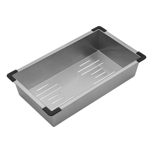 Комплект мойка для кухни Kroner KRP Gebürstet - 6350HM с корзиной для сушки и дозатором