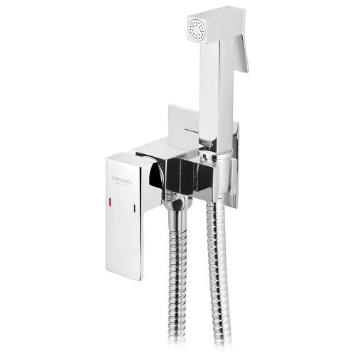 Набор 2в1 унитаз Kroner Harz WHI493736 + гигиенический душ Kroner KRP Bidet - C083