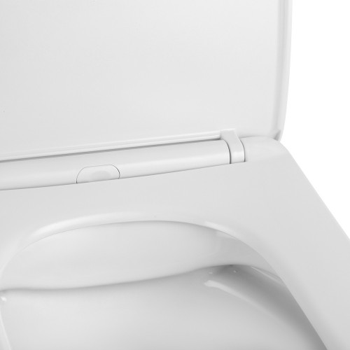 Унитаз подвесной Kroner KRP - B734UF Rimless 370х340х485 мм, сиденье Slim Duroplas t/ Soft - close / Quick relase