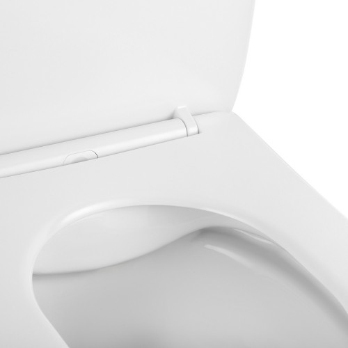 Унитаз подвесной Kroner KRP - C934UF Rimless 370х360х480 мм, сиденье Slim Duroplast / Soft - close / Quick relase