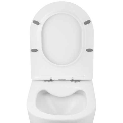 Унітаз підвісний Kroner Harz WHI523632 RIMLESS безобідковий з сидінням (KH523632WHIR)