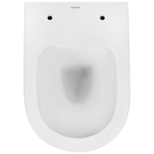 Унітаз підвісний Kroner Harz WHI523632 RIMLESS безобідковий з сидінням (KH523632WHIR)