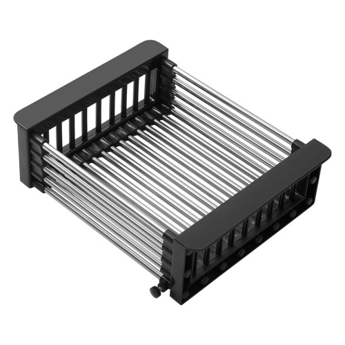 Комплект мойка для кухни интегрированная Kroner KRP Schwarze - 4545HM PVD с корзиной для сушки и дозатором