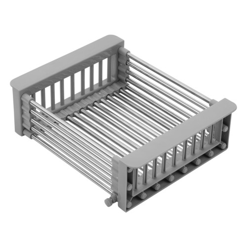 Комплект мойка для кухни интегрированная Kroner KRP Gebürstet - 4545HM с корзиной для сушки и дозатором