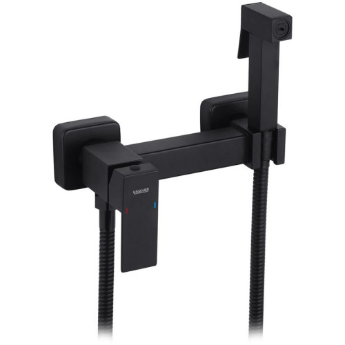 Смеситель с гигиеническим душем Kroner KRP Edelstahl Kubus - SCH052