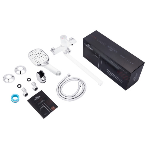 Набор 2в1 смеситель для ванны Kroner KRP Essen - W070 + для раковины Kroner KRP Essen - W010