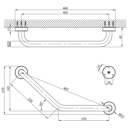 Поручни для ванны Kroner KRM Rizze - ACC3517