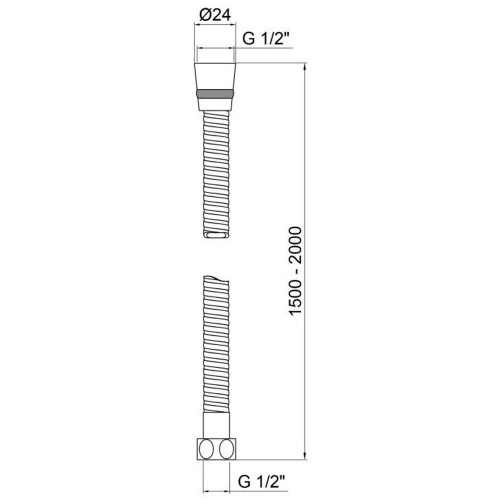 Шланг для душа Kroner KRM - C600 150 - 200 см