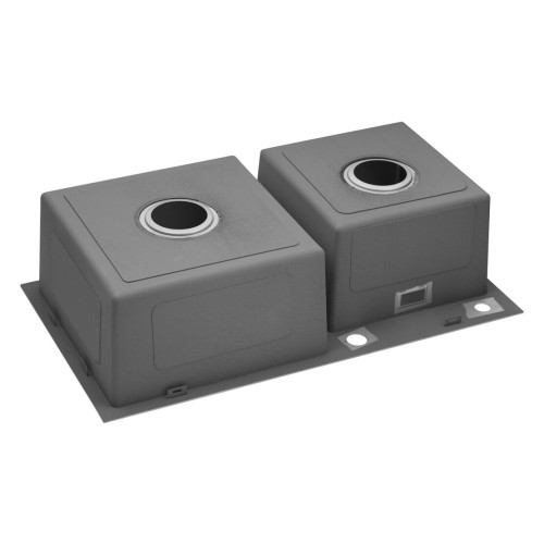 Комплект мойка для кухни интегрированная Kroner KRP Gebürstet - 7843ZHM с корзиной для сушки и дозатором