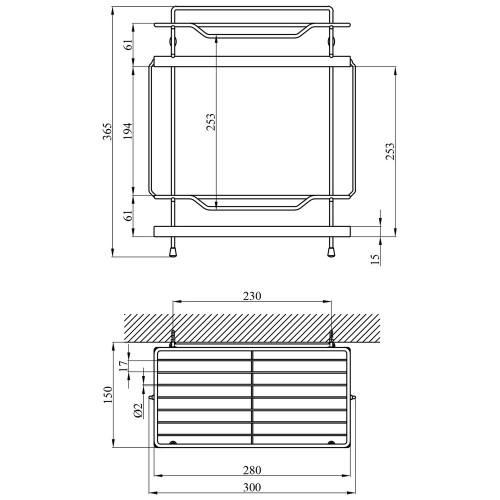 Полиця для ванної кімнати Kroner KRM Rizze - ACC330 - 2