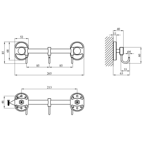 Крючок для ванной комнаты Kroner KRM Elbe - ACC2914 - 3