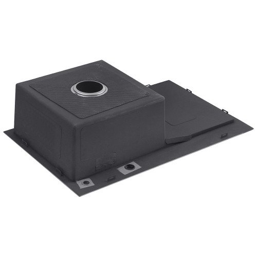 Комплект кухонная мойка Kroner Gebürstet-7849LHM + смеситель Edelstahl Klassisch-ESG03815BLK + дозатор Spender-016