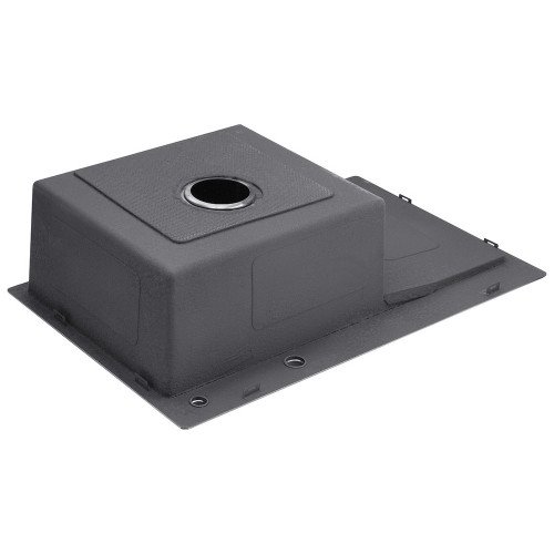 Комплект кухонная мойка Kroner Schwarze-7849LHM PVD + смеситель Edelstahl Klassisch-SCH035PVD + дозатор Spender-026