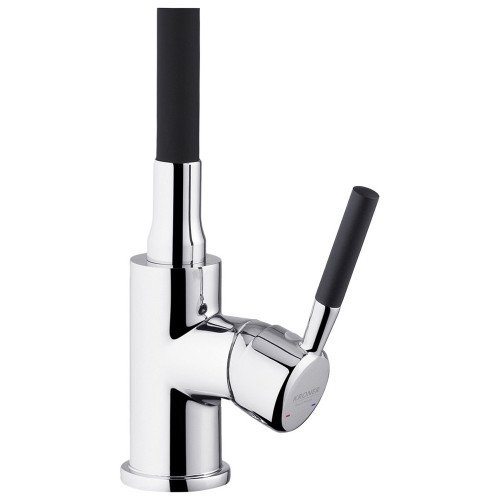Комплект кухонна мийка Kroner Derby-5050HM Brush + cушарка для посуду Kroner Matte-SCH4333-2 + змішувач Kuche-C132BLK + дозатор Spender-016