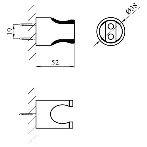 Тримач для душу Kroner Element 2840872901Z-0101
