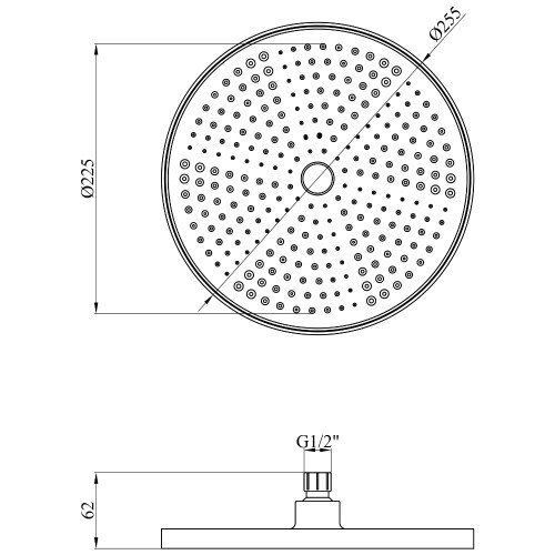 Лейка для верхнего душа Kroner Element 2801532923Z-5301