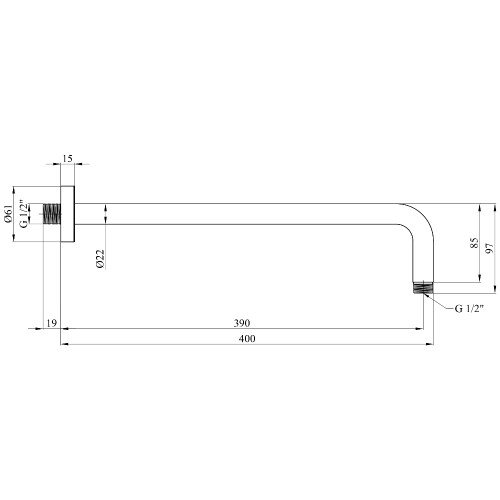Держатель для душа Kroner Element 2142111438Z-3801