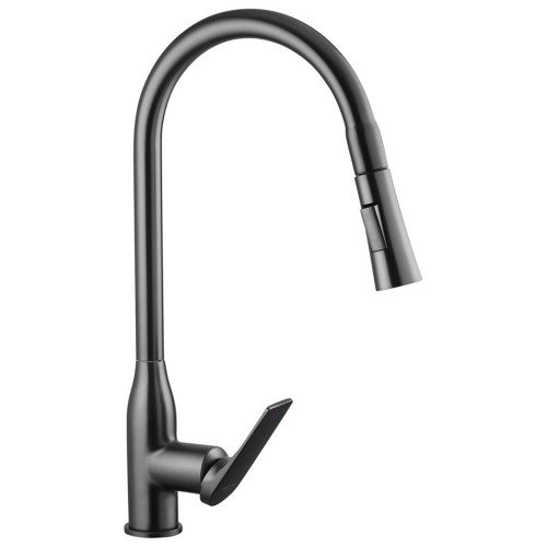 Комплект кухонная мойка Kroner Schwarze-6350HM PVD + смеситель Graz-GRP030 + дозатор Spender-026