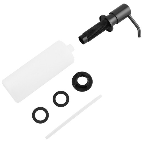 Комплект кухонная мойка Kroner Schwarze-7848RHM PVD + смеситель Edelstahl Klassisch-SCH035PVD + дозатор Spender-SCH049