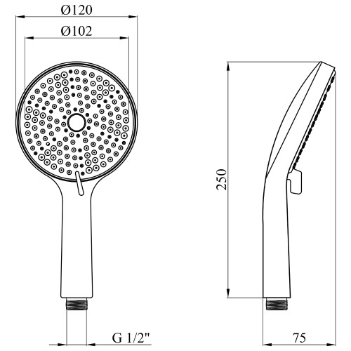 Лейка для ручного душа Kroner Element 2801512923Z-5301