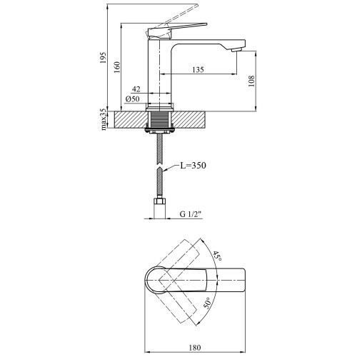 Набор змішувачів Kroner Makon-GRP060 + змішувач Makon-GRP010